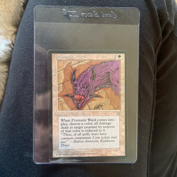 🎉 HOST PICK🎉 Magic The Gathering Deckmaster Prismatic Ward Playing Card w|Case - Picture 3 of 4